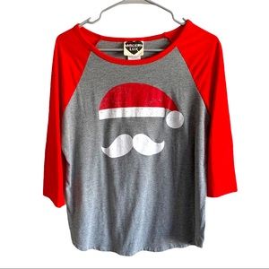 3/4 sleeve Santa tee